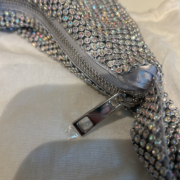 NWOT ZARA Crystal Sparkle Twist Handle Shoulder Bag - Picture 9 of 13